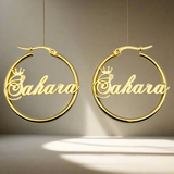 "Crown Me Baby" Hoops