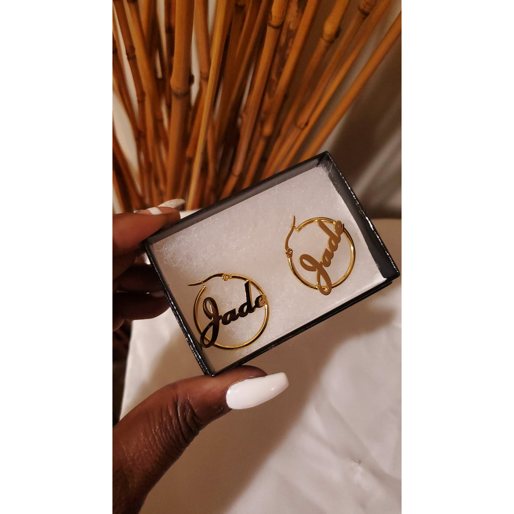 "Crown Me Baby" Hoops