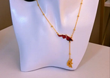 Virgin Islands Map Shape Hanging Flag Necklace