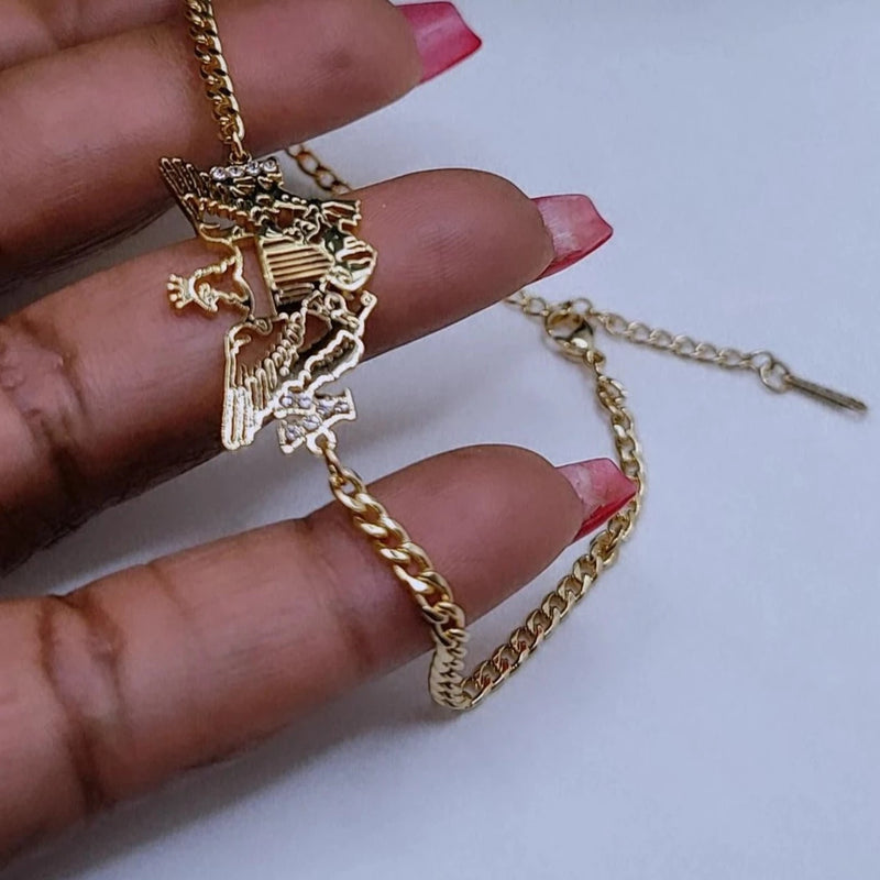 Caribbean Flag Anklets