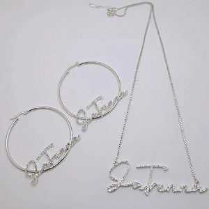 Reminisce Necklace and Hoop Earring Set