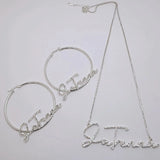 Reminisce Necklace and Hoop Earring Set