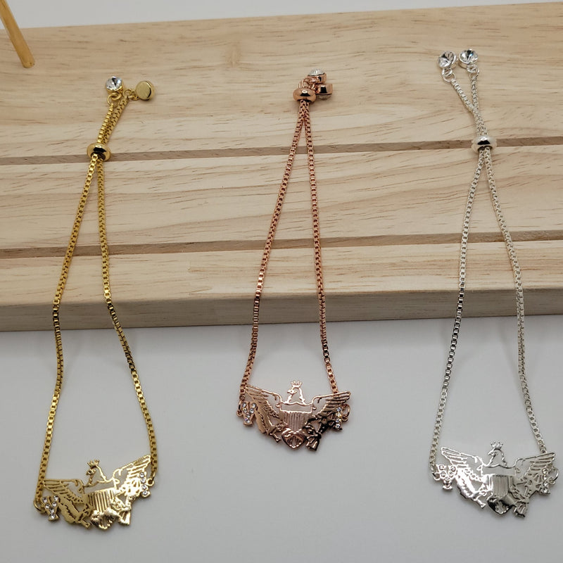 Flag Beaded Pull String Wrist Chain