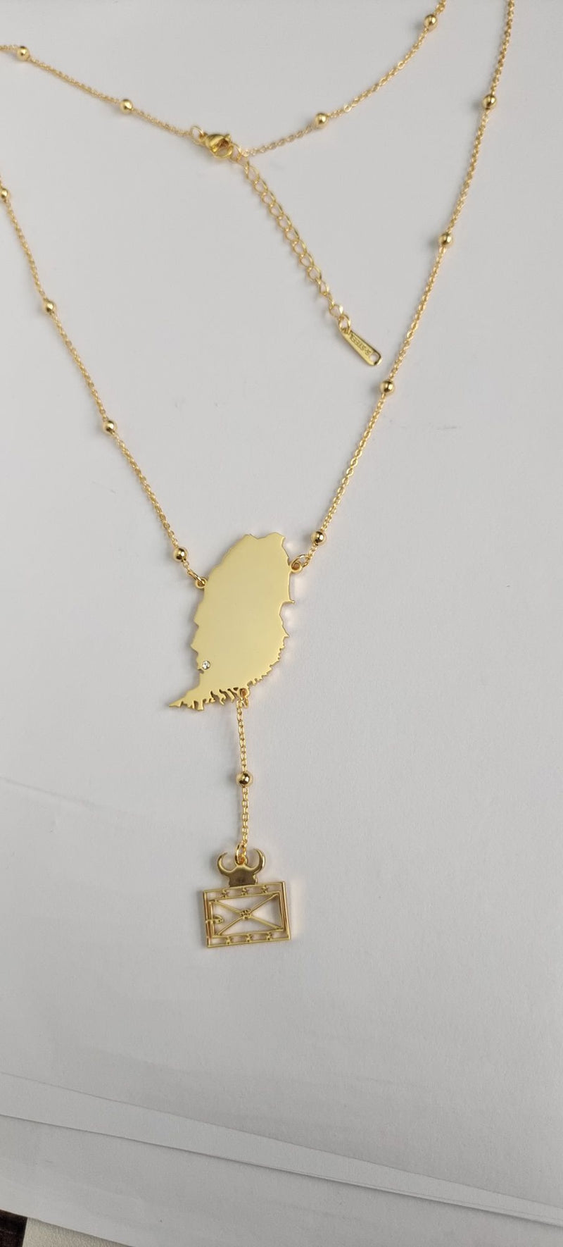 Island Hanging Flag Necklace