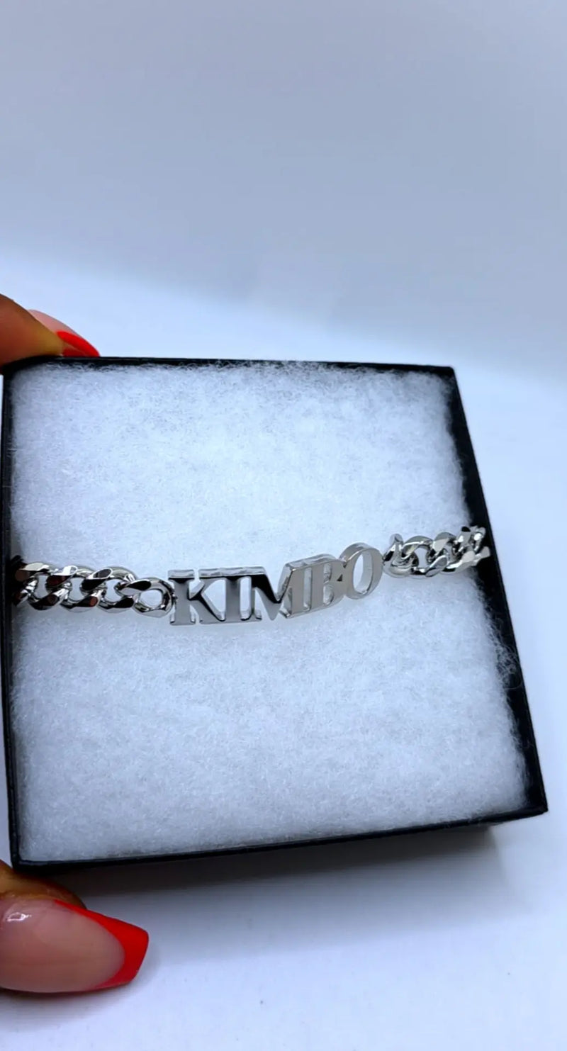 Men's 8mm Cuban Name Handchain