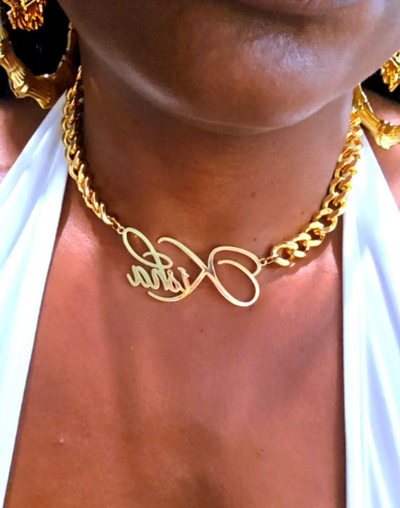 Cursive Name Choker