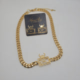 Caribbean Choker and Post Earring Set