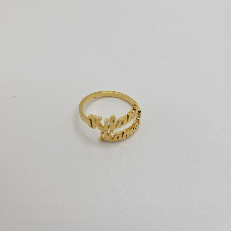 " Enthused" Double Name Ring