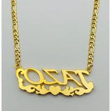 Double Layer Heart Personalized Custom Gold Plated Name Necklace