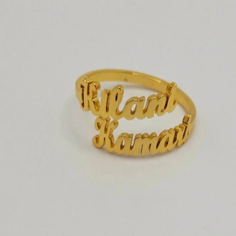 " Enthused" Double Name Ring