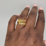 " Enthused" Double Name Ring